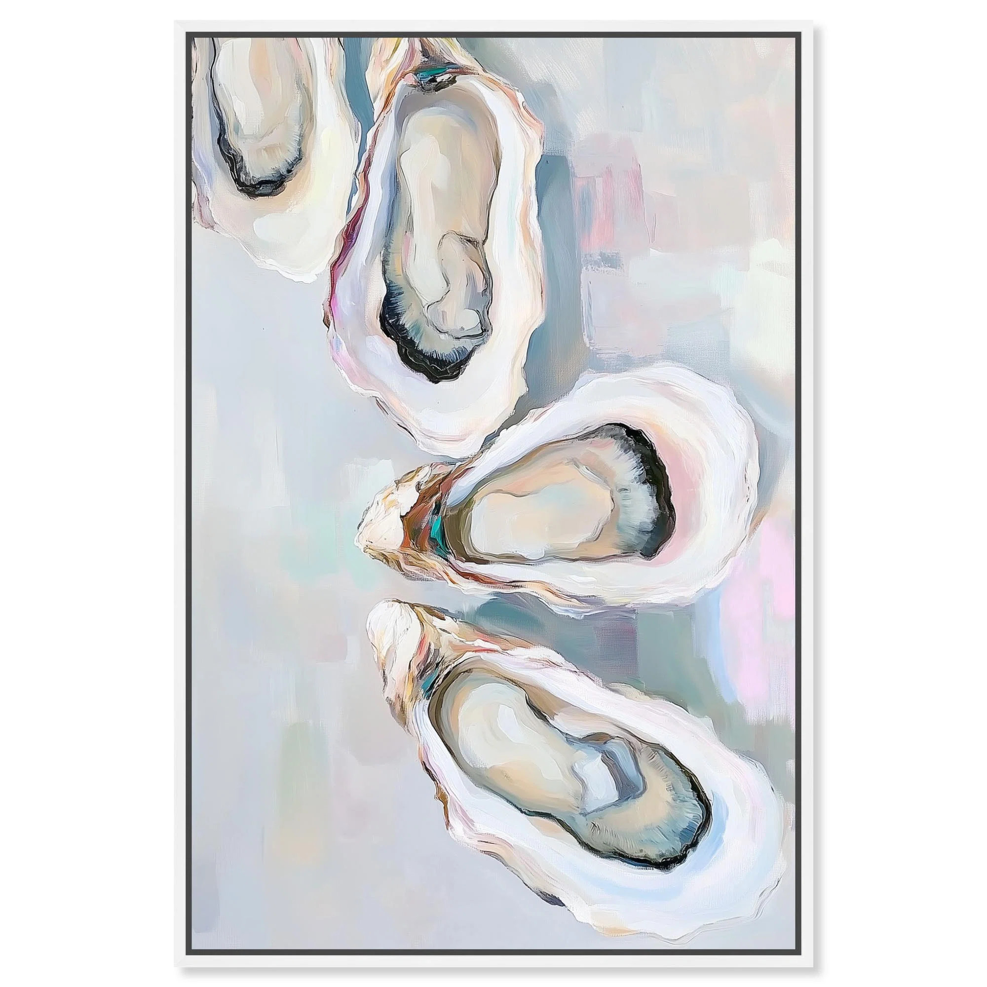 Oysters Coastal Decor Canvas Print by Art Remedy | Wayfair North America