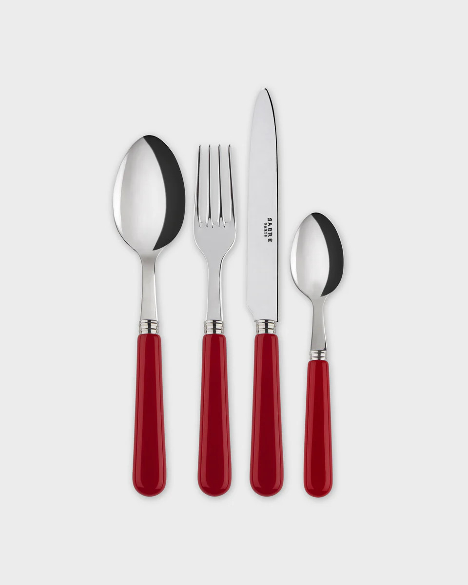 Sabre Cutlery Set, Red (Set of 4) | Cabana Magazine