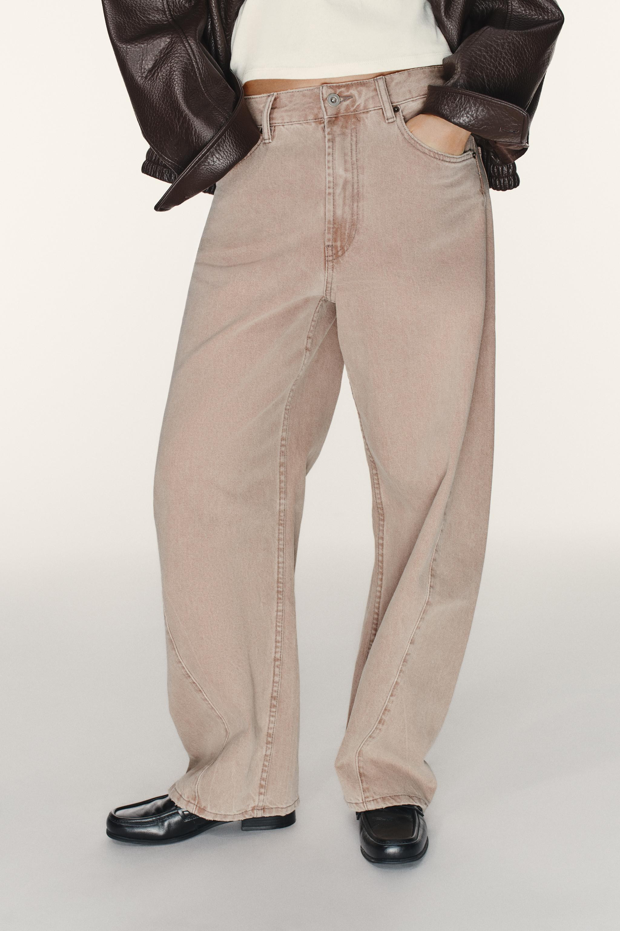 TRF MID-RISE BAGGY BALLOON JEANS | Zara US