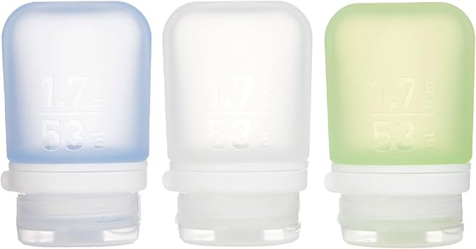 humangear GoToob+ 3-Pack (Small) | Refillable Silicone Travel Bottle | Locking Lid | Food-Safe Ma... | Amazon (US)
