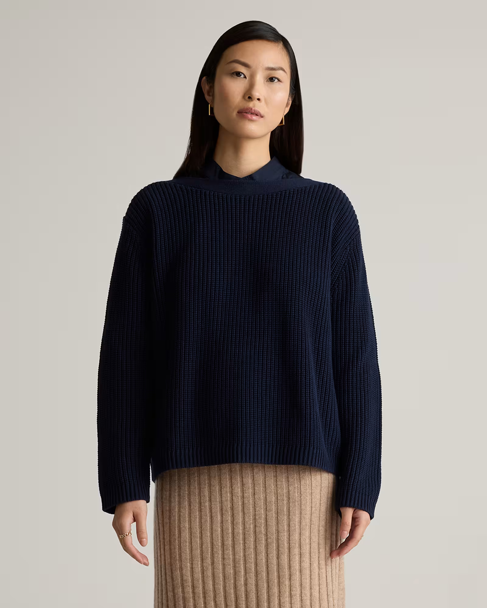 100% Organic Cotton Fisherman Boatneck Sweater | Quince