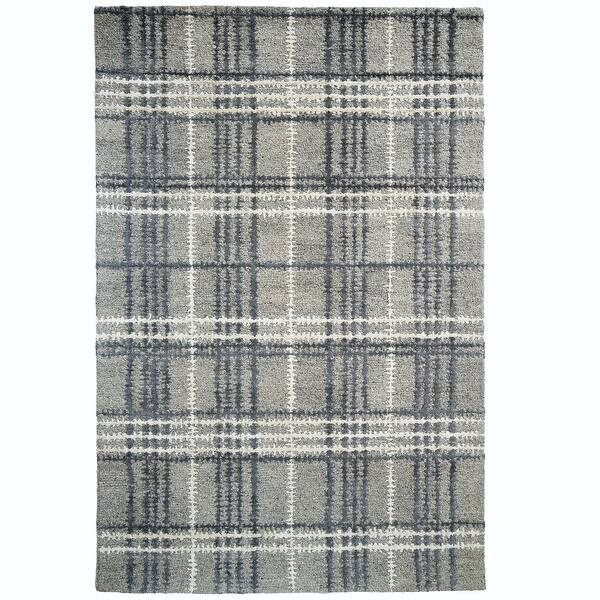 Scottish Plaid Transitional Hand Tufted Rugs - Blue - 7' 9" x 9' 9" Rectangle | Bed Bath & Beyond