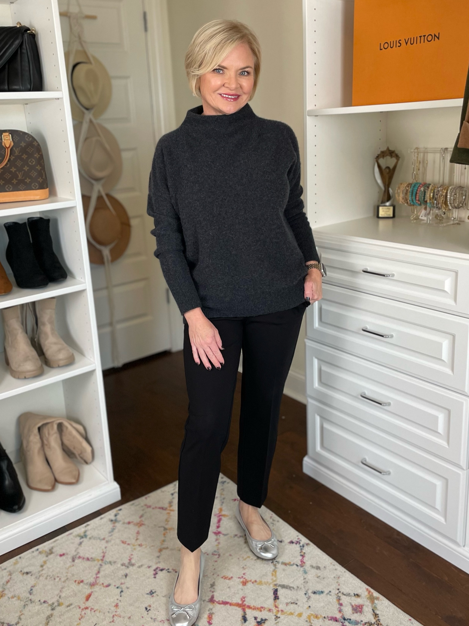 Wearing Small sweater, 4P pants

Cashmere
Cozy
Winter outfit
Winter capsule
Holiday outfit
Leggings
Petite ballet flats

#LTKstyletip #LTKHoliday #LTKGiftGuide