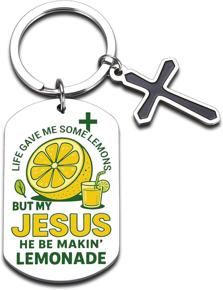 Jesus Lemon Keychain College Boy Guys Dorm Room Essentials Cool College Gifts for Girls Boys Chri... | Amazon (US)