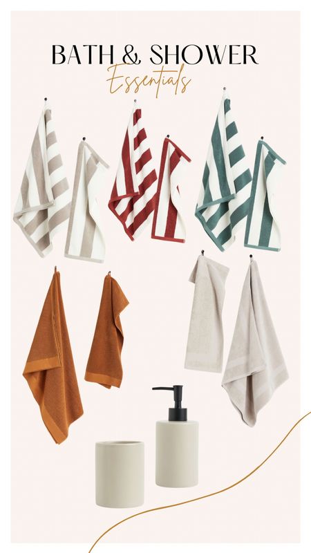 Bath and shower essentials 
Bath towels and hand towels

#LTKhome