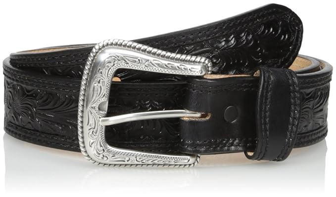 Nocona Men's Black Floral-Embossed Belt | Amazon (US)