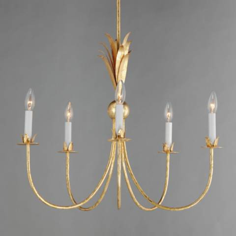 Maxim Paloma 26" Wide 5-Light Traditional Candelabra Gold Chandelier - #289R3 | Lamps Plus | Lamps Plus