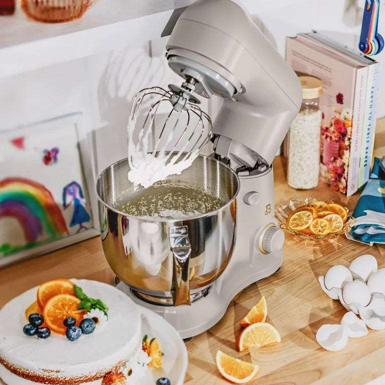 Beautiful 5.3 Qt Stand Mixer, Porcini Taupe with Flat Beater, Dough Hook, Balloon Whisk | Walmart (US)