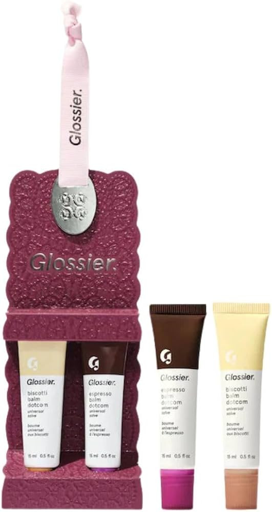Glossier Limited Edition Balm Dotcom Duo - Holiday Lip Balm Set with Biscotti & Espresso Flavors,... | Amazon (US)