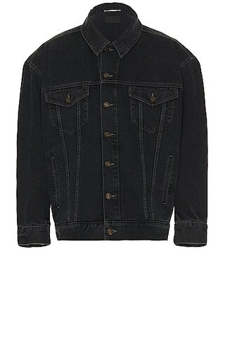 Saint Laurent JACKE in Dunkelblau Schwarz - Denim-Dark. Size 52 (also in 46, 48). | FWRD 