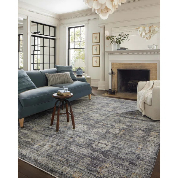 Jean Stoffer x Loloi Katherine Ink / Jade Area Rug | Wayfair North America