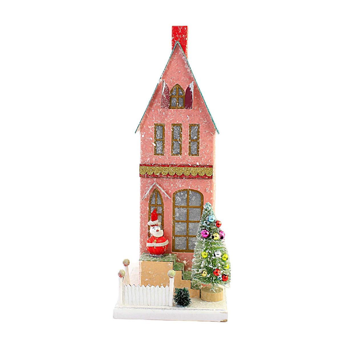 Christmas Vintage Santa Townhouse  -  One House 12.25 Inches -  Putz Picket Fence  -  Hou336  -  ... | Target
