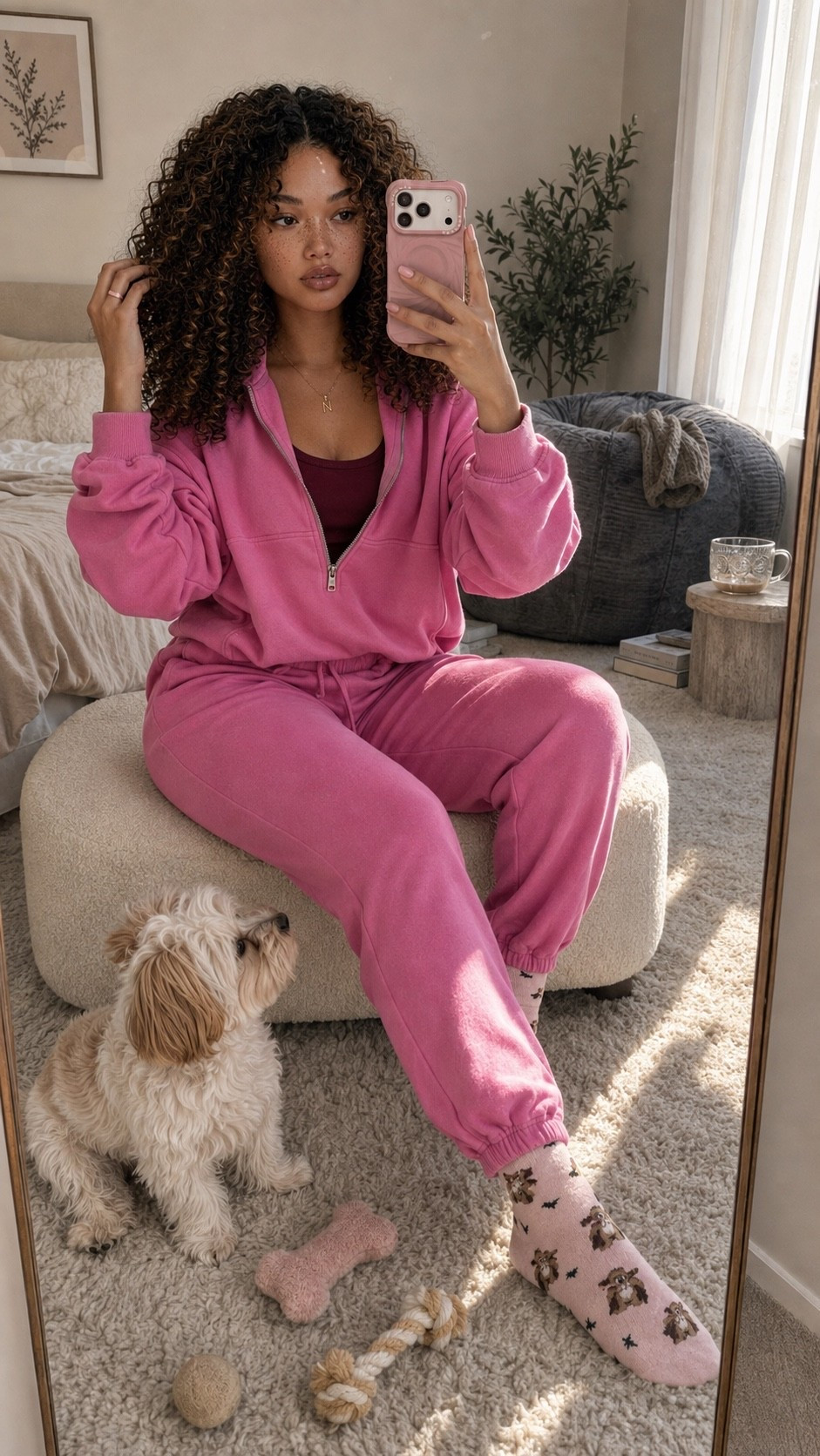 The “I’m not leaving the house unless absolutely necessary” uniform 🩷😂 This pink set is exactly the kind of comfy outfit I want for slow mornings, working from home, movie days and hanging around the house with my tiny shadow 🐶🎀

And the timing is GOOD if you’re shopping 👀

🩷 Aerie + AE Buy More, Save More:
35% off $125+
30% off $100+
25% off $75+

🛋️ Lovesac’s Labor Day Sale is also live with up to 40% off sitewide through 9/13! I love the idea of a Sactional for a real lived-in home, especially when you have pets, kids and actual LIFE happening around your furniture.

Wearing size S in clothing + size 8 shoes. I linked my cozy outfit finds + home favorites so you can shop everything in one place. 🫶🏽🐾

#LTKHome #LTKStyleTip #LTKSaleAlert #Aerie #AmericanEagle #Lovesac #Loungewear #CozyStyle #PinkOutfit #CozyHome

#LTKHome #LTKSeasonal #LTKSaleAlert