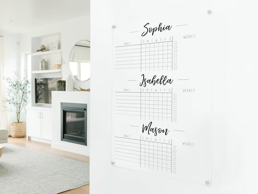 3 Kid Chore Chart | Personalized Kid's Chore Chart | 18.5x23 size job chart | 3 Child Chore Chart | Etsy (US)