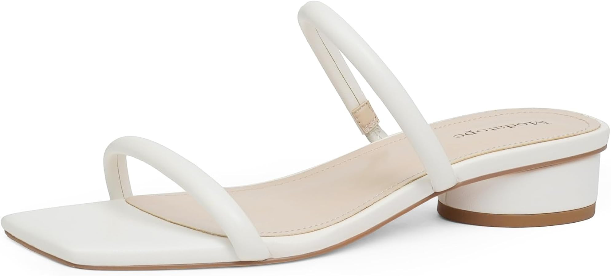 Modatope Sandalias de tacón cuadrado con punta abierta para mujer, sandalias de tacón grueso de... | Amazon (US)