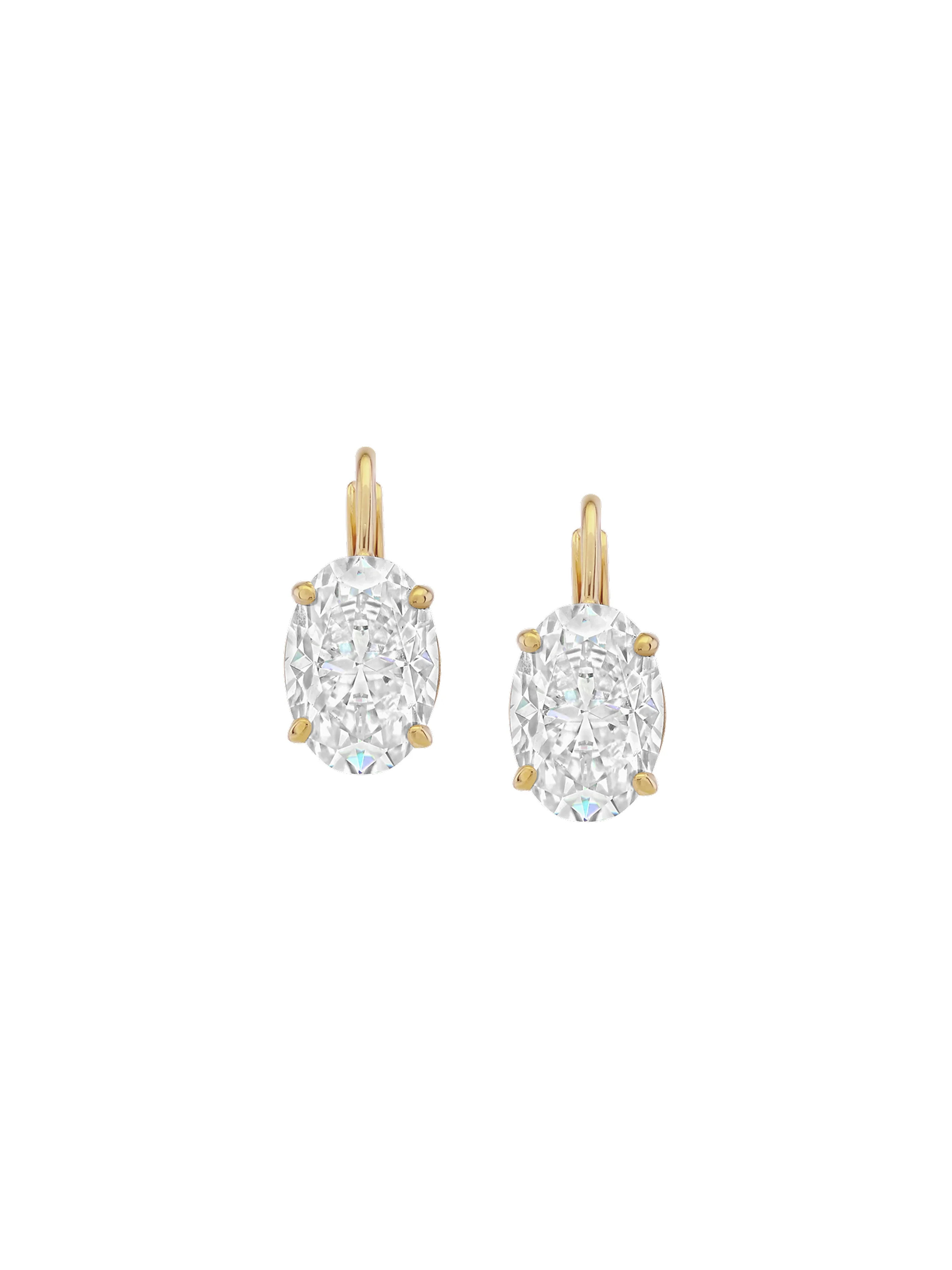 MARIE OVAL-CUT EARRINGS IN MOISSANITE | Dorsey