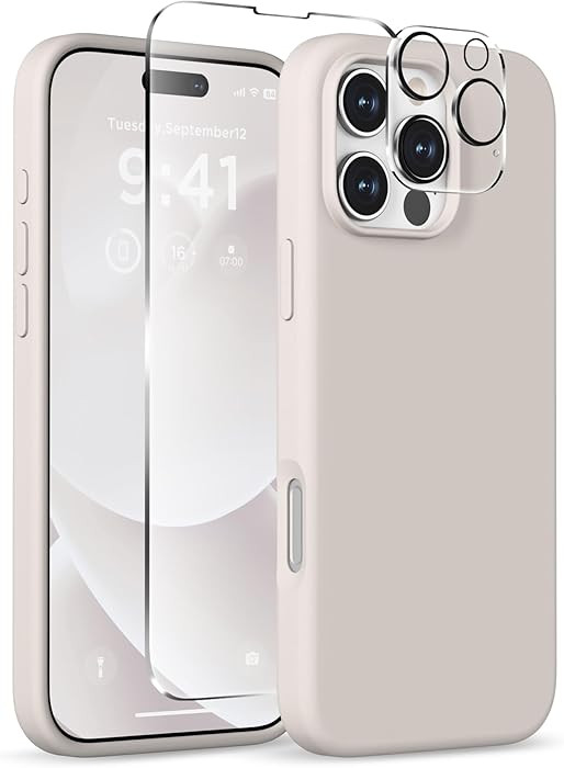 Magnetic for iPhone 16 Pro Max Case, Compatible with MagSafe, Liquid Silicone Phone Cover with Sc... | Amazon (US)