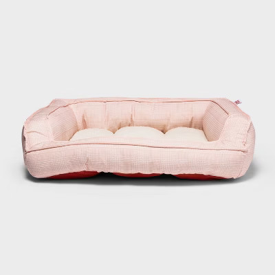 Blush Tweed Print Pillow Couch Dog Bed - Boots & Barkley™ | Target