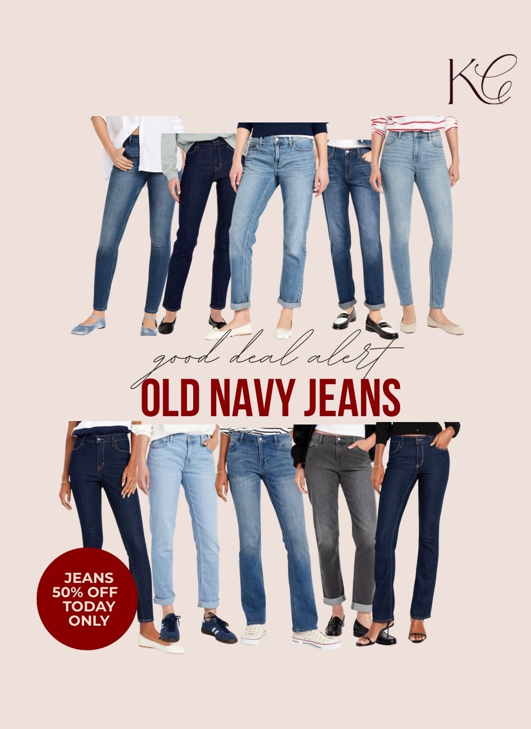 Old Navy jeans are 50% off today only!

#LTKFindsUnder50 #LTKSaleAlert #LTKPlusSize