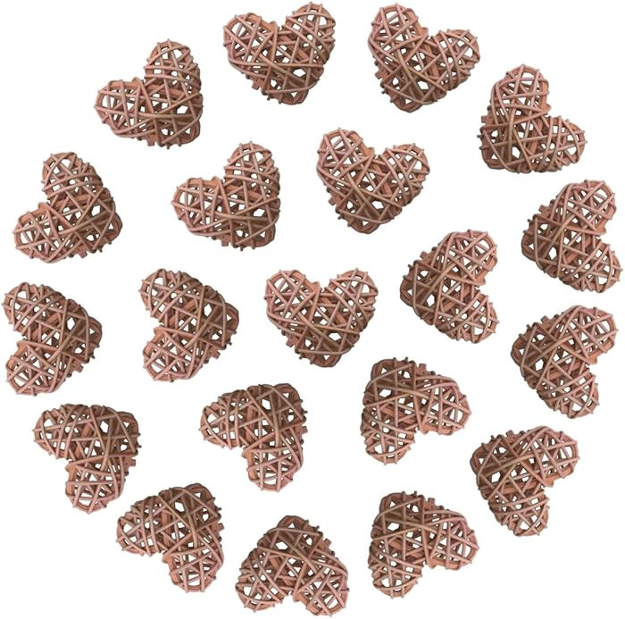 Heart Rattan Ball Sepakraga Vase Filler Ball Craft Photo Shooting Props for Garden Home Decor Chr... | Amazon (US)