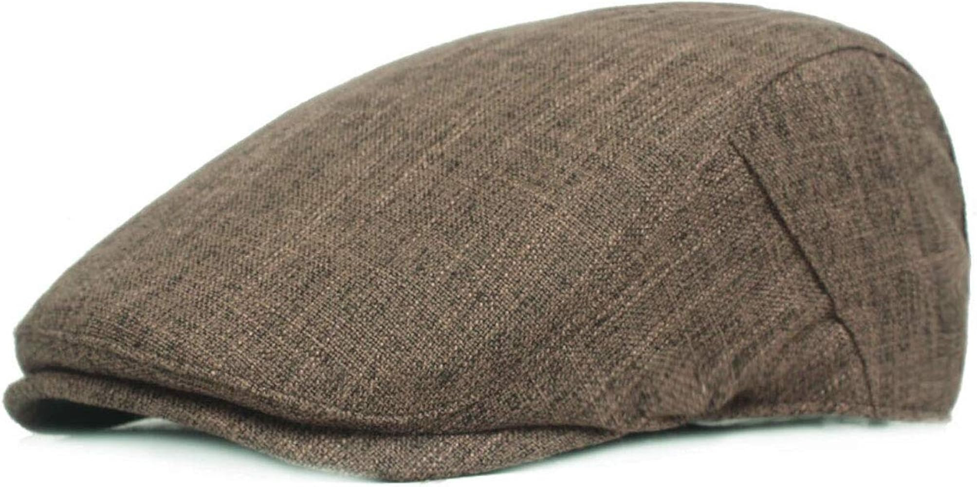 Men's Cotton-Hemp Blend Newsboy Cap – Lightweight Summer Flat Cap for Driving & Outdoor Style | Amazon (US)