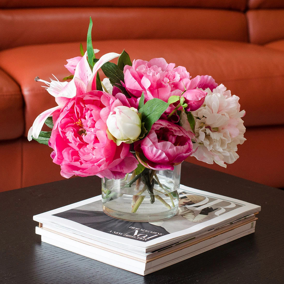 Large Silk Flower Arrangement-Silk Peony Centerpiece-Fuchsia Pink Peonies Arrangement-Silk Casablanca Lilies Arrangement-Faux Centerpiece | Etsy (Global)