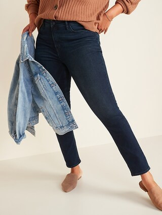 High-Waisted Rockstar Super Skinny Dark-Wash Jeans for Women | Old Navy (US)