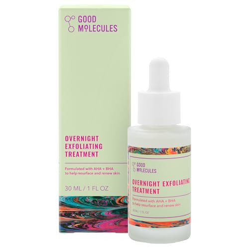 Good Molecules Overnight Exfoliating Treatment - Facial Exfoliant with AHA for Tone and Texture - Pore Minimizer, Skincare for Face with Salicylic Acid | Amazon (US)