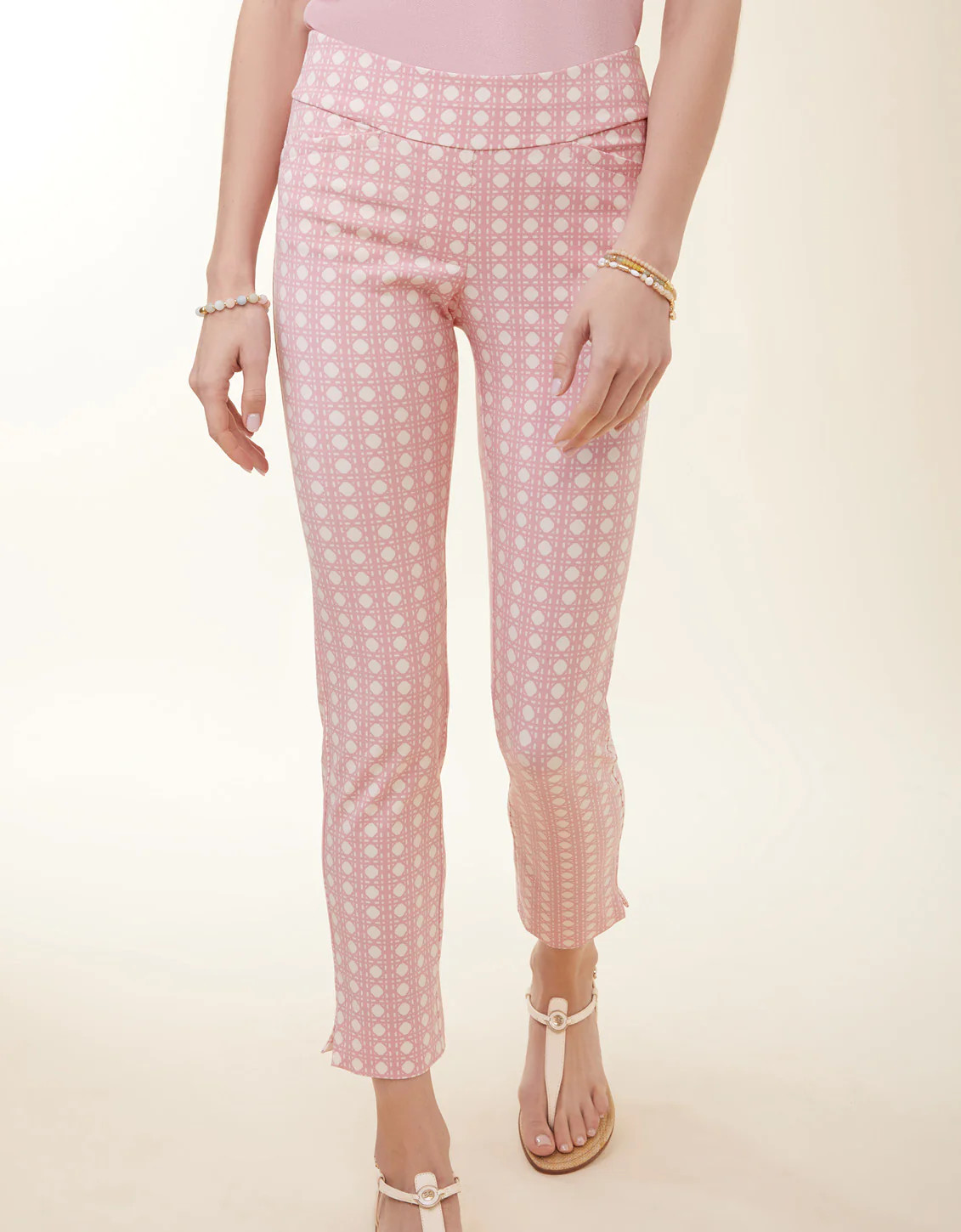 Maren Pull-On Pant Enclave Cane Pink | Spartina 449