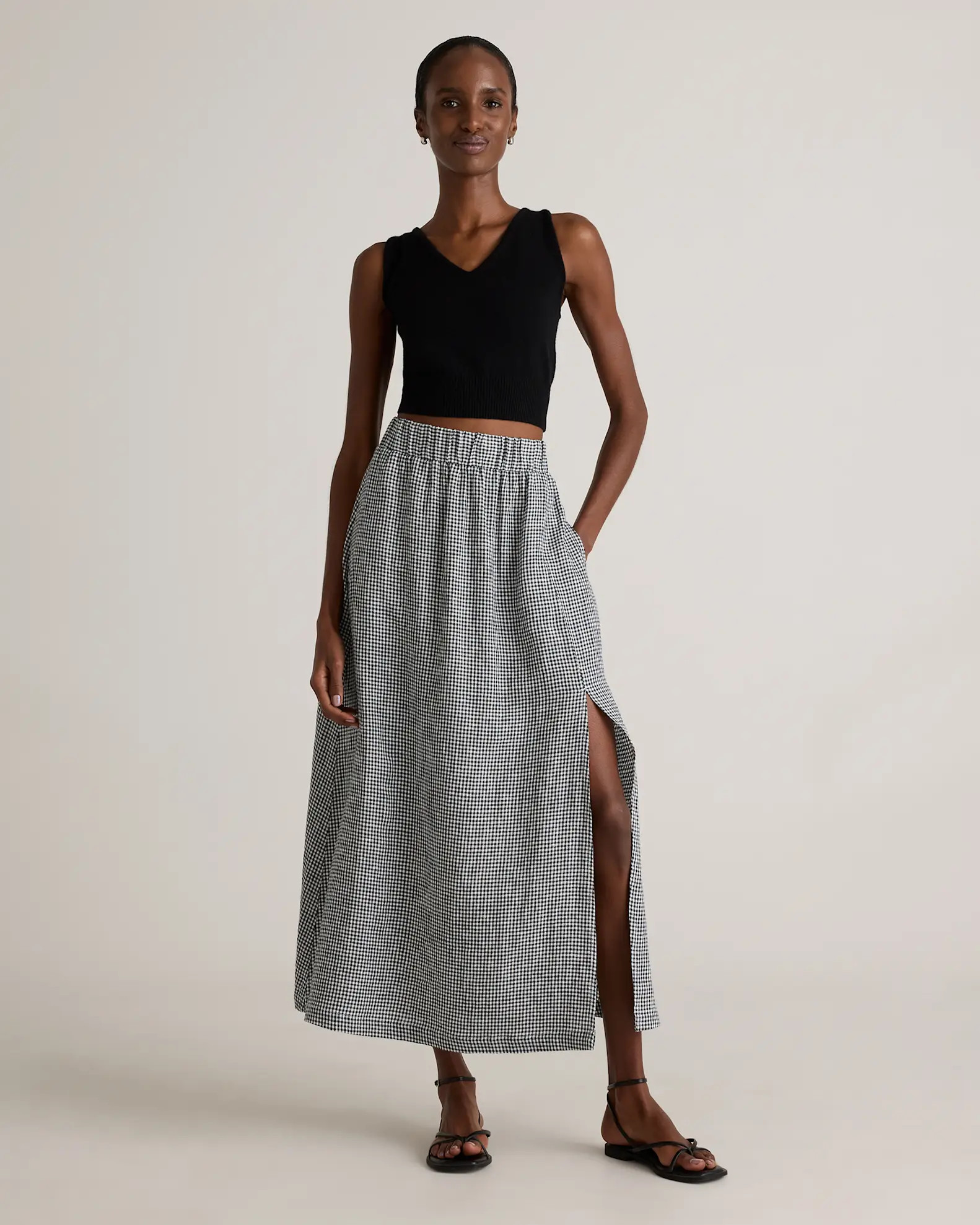 100% European Linen Maxi Skirt | Quince