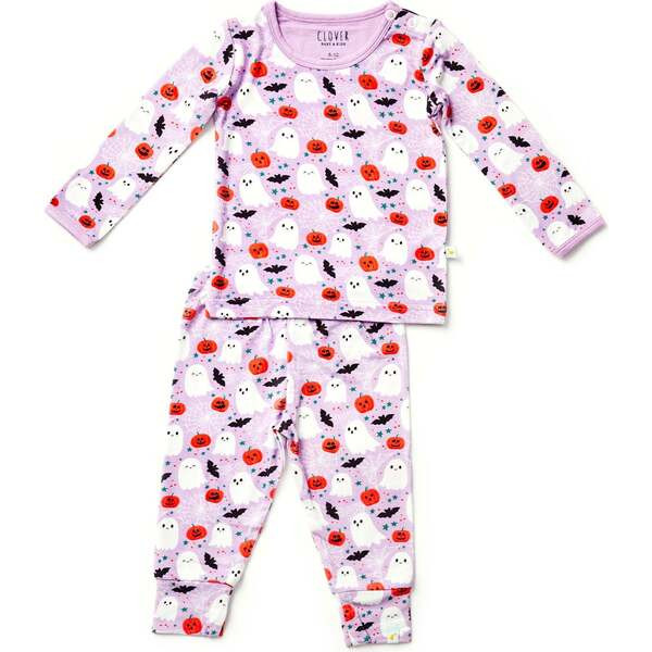 Long Sleeve Pajama Set, Halloween Ghosts | Maisonette