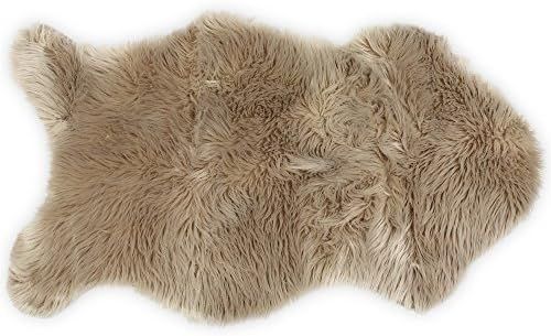 Nouvelle Legende® Faux Fur Sheepskin Premium Rug Single (23 in. X 40 in.) Tan | Amazon (US)