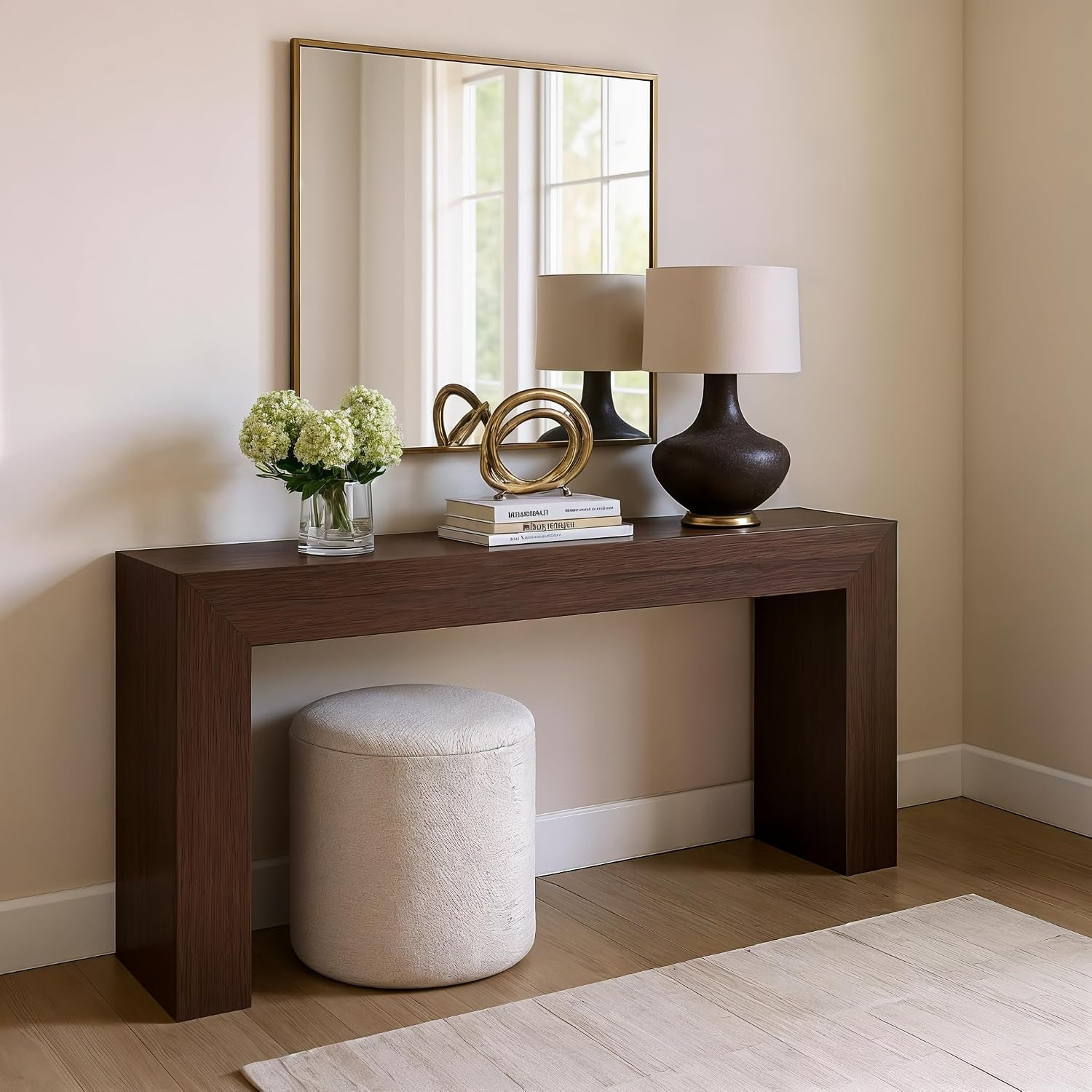 Plank+Beam Grand Console Table, 66 Inch, Walnut Wirebrush | Amazon (US)