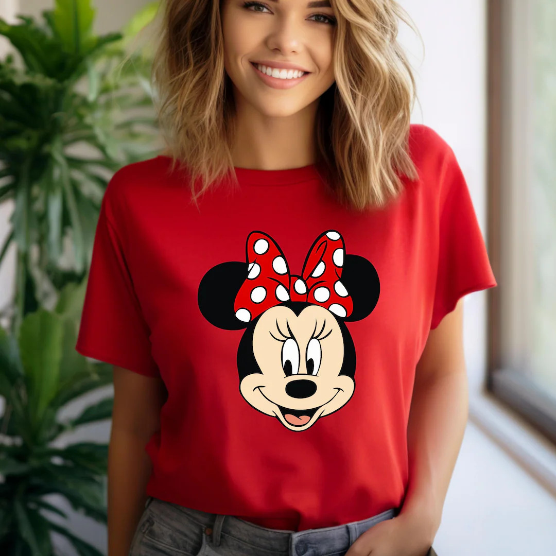 Comfort Colors® Minnie Mouse T Shirt, Disney Minnie Shirt, Minnie Checkered Shirt, Disney Gift S... | Etsy (US)