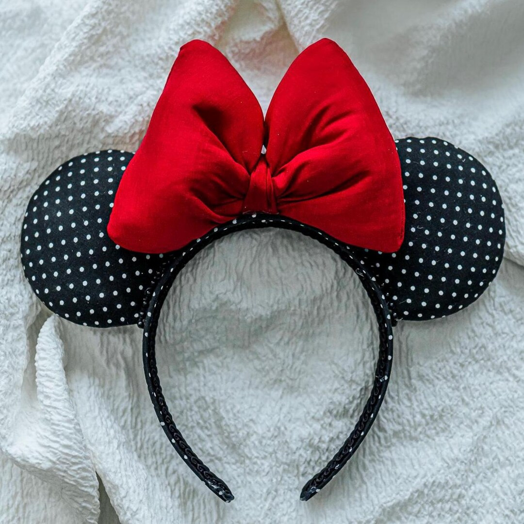 Classic Minnie Mouse Ears Headband - Etsy | Etsy (US)