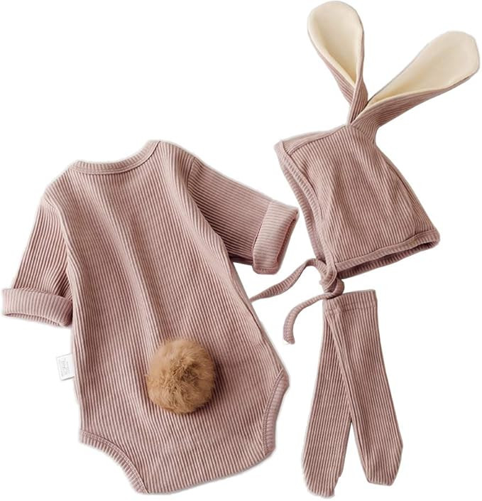 ACEHCEAR Baby Boys Girls Bunny Outfit My First Easter Outfits Infant Newborn Bodysuit Romper with... | Amazon (US)