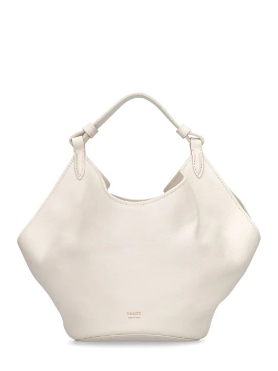 Mini Lotus leather top handle bag | Luisaviaroma