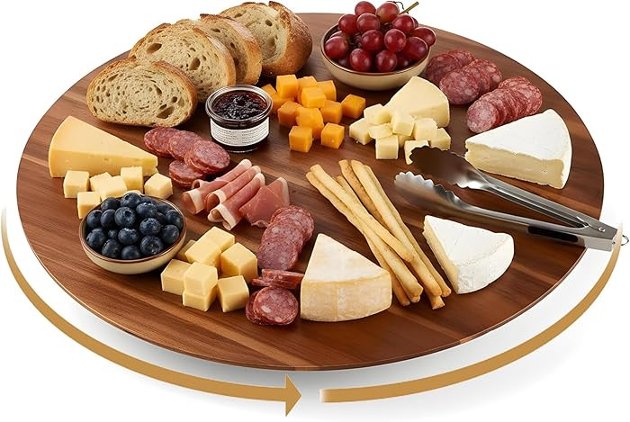 21" Acacia Wood Turntable Organizer | Lazy Susan for Table Top, Cabinet or Pantry | Wooden Rotati... | Amazon (US)