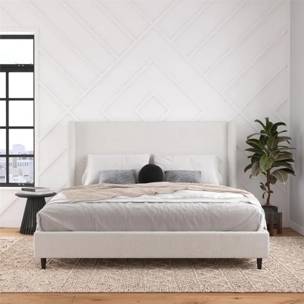 Birzer King Upholstered Wingback Bed | Wayfair North America