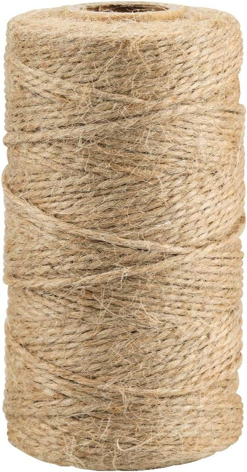 KINGLAKE Natural Jute Twine String 328 Feet Best Arts Crafts Gift Wrapping Twine Christmas Twine ... | Amazon (US)