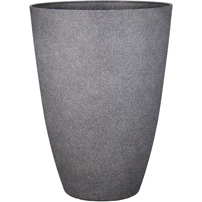 allen + roth 15.28-in W x 21.71-in H Grey Resin Planter Lowes.com | Lowe's