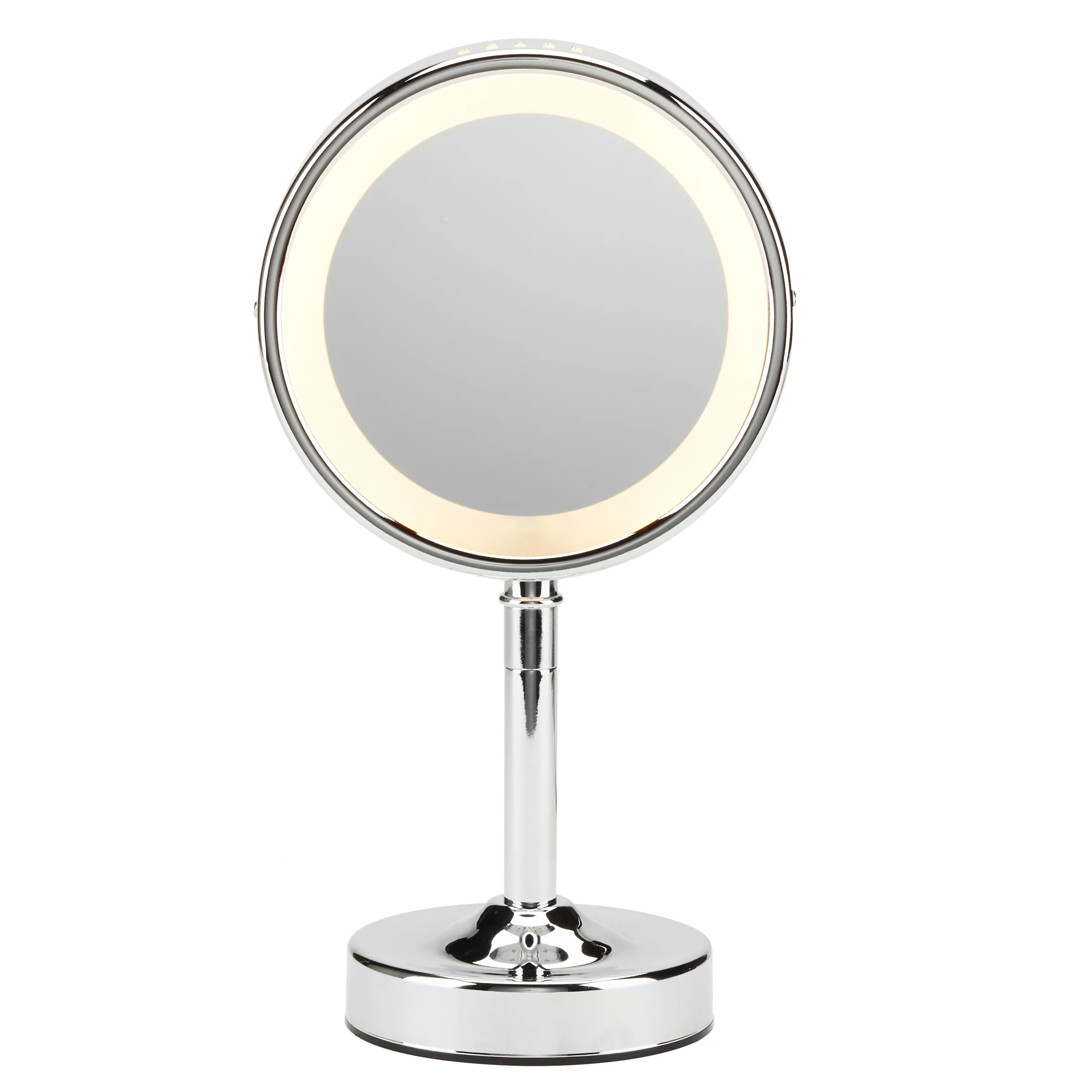 Conair Double-Sided Lighted Vanity Mirror, 1x / 5x Magnification, Chrome, BE152WX | Walmart (US)