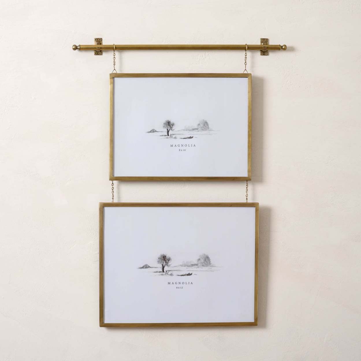 Colleen Brass Rail Double Picture Frame | Magnolia