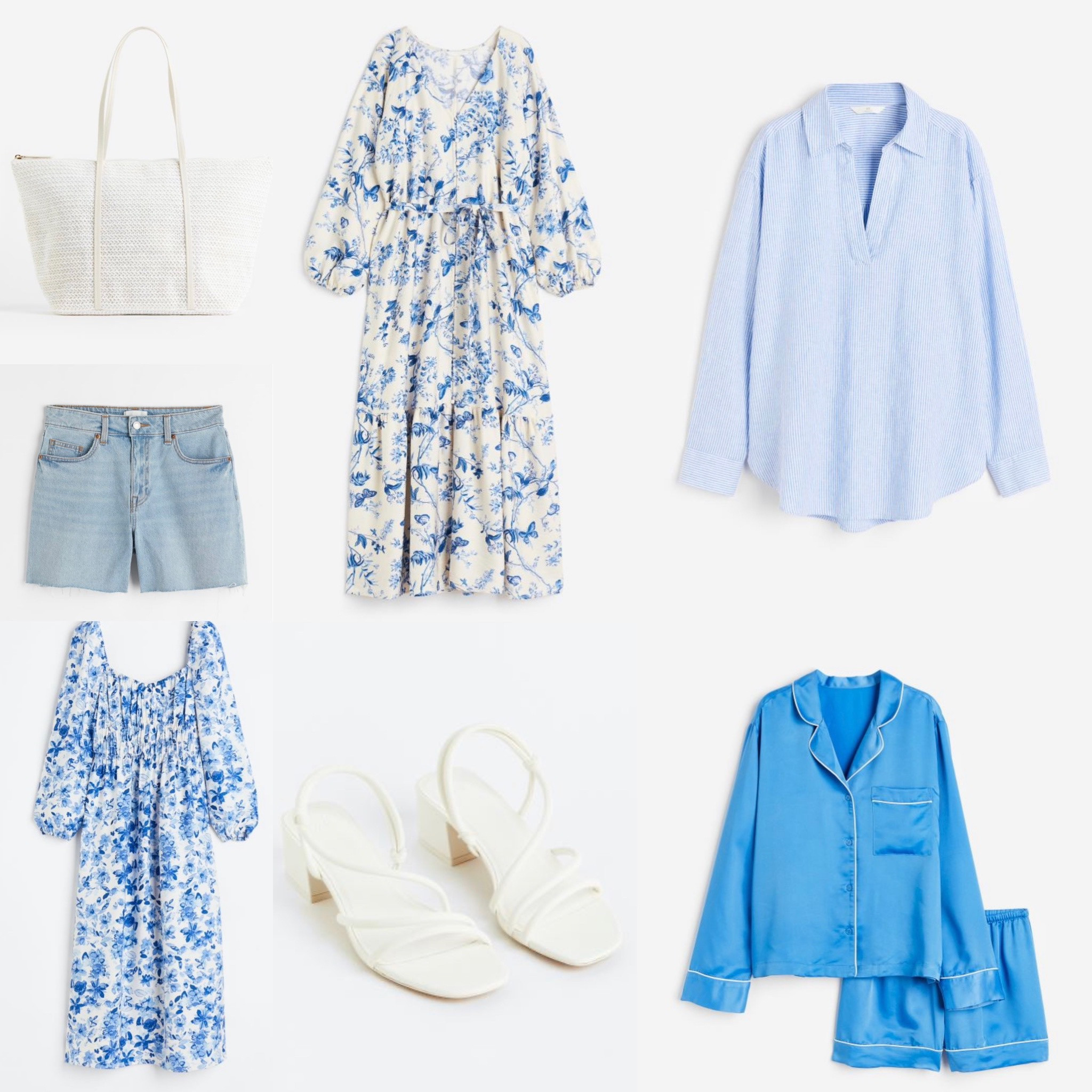 H&M New Arrivals - Vacation Outfit 
What to pack
Spring break
2023
Warm weather Vacay 
Travel
Blue
White
Straw bag
Pajama set
Long sleeve
Tunic
Floral 
Dress
Midi
High waisted denim shorts 
Blue Jean
Strappy low heels


#LTKshoecrush #LTKSeasonal #LTKunder50