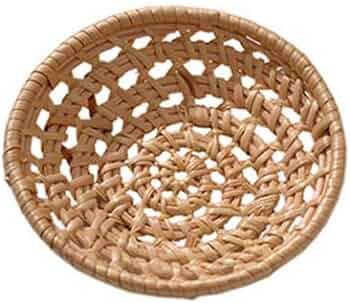 MNTT Natural Wicker Fruit Basket Bread Basket,Handmade Weaving Hand-Woven Fruit Food Craft Rattan... | Amazon (US)