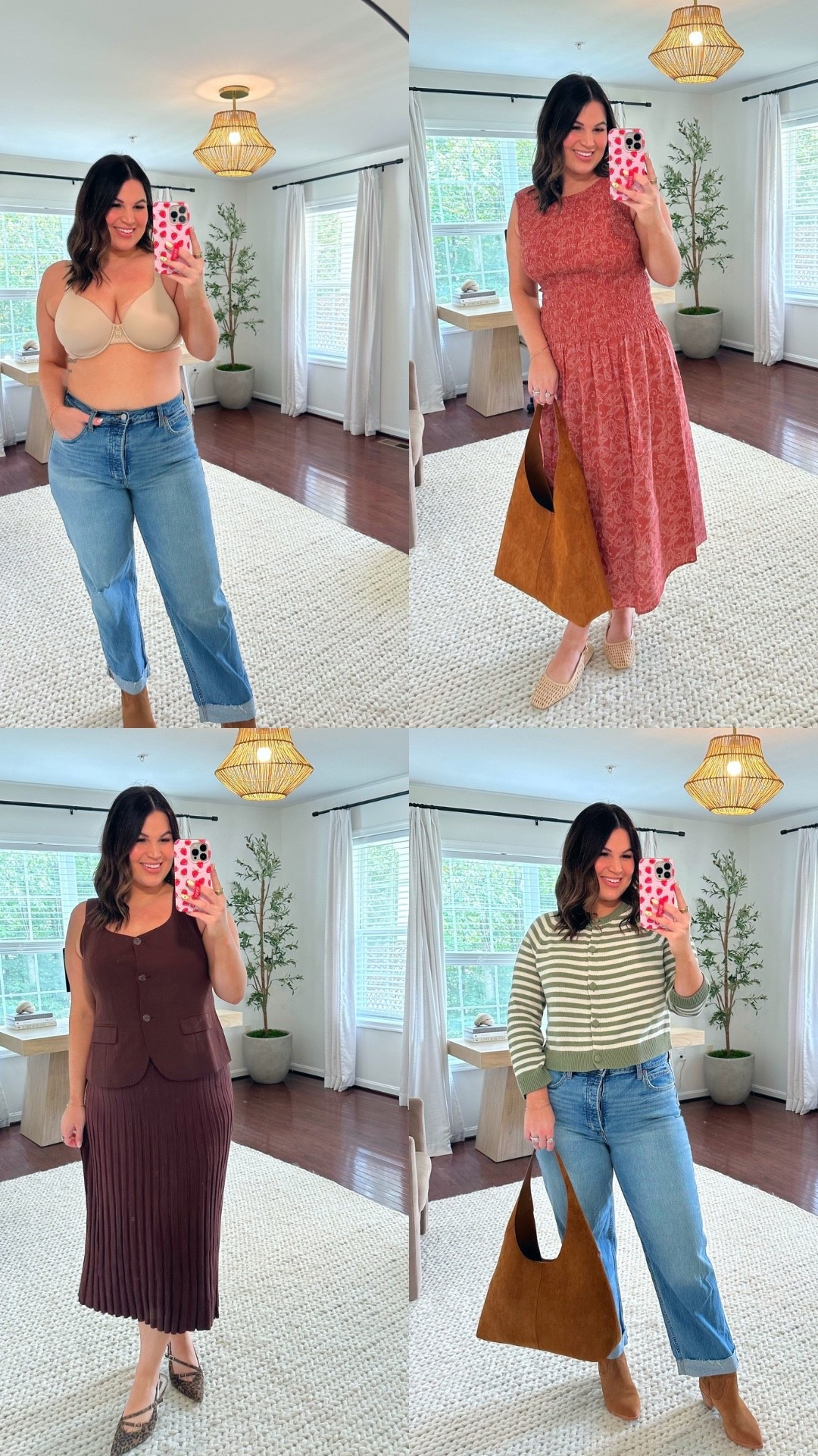 #ad Midsize fall outfit ideas with @shopvanityfair 🍁 fall is just around the corner + their smoothing underwire t-shirt bra is the perfect base layer! It smooths + supports for a flawless look. And Vanity Fair Lingerie is now available at Target! 

Sizes : 
Bra : 38D
Jeans : 16R
Cardigan : large 
Dress : large 
Vest top : large 
Skirt : large 

#ad #VanityFairLingerie #InspiredByYou #TargetPartner #Target @shopvanityfair @Target

#LTKStyleTip #LTKSeasonal #LTKMidsize