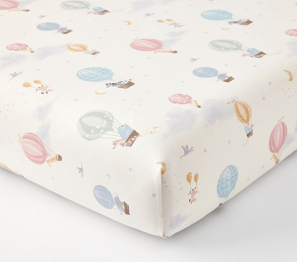 Hot Air Balloon Organic Crib Fitted Sheet | Pottery Barn Kids
