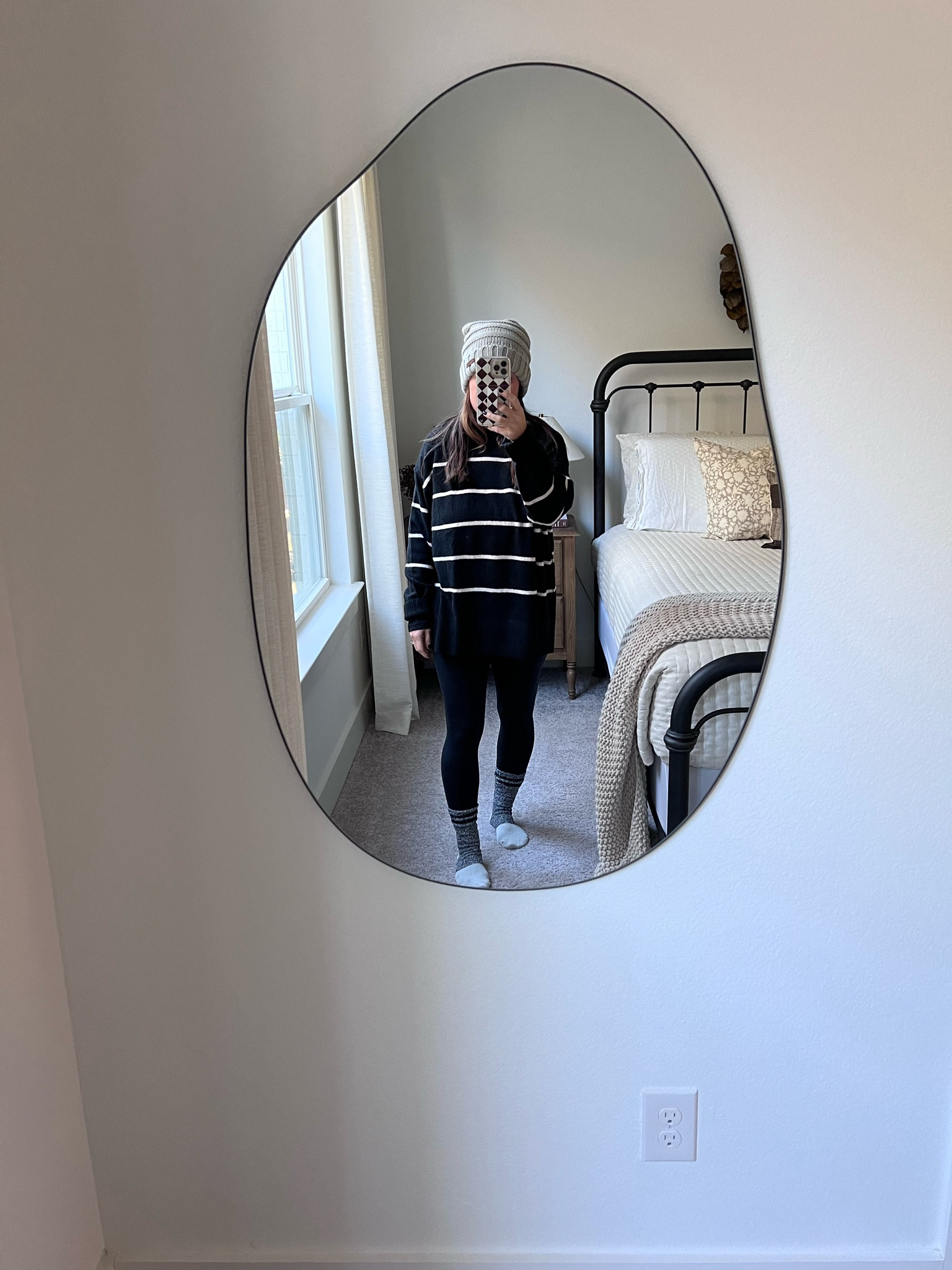 Cozy outfit of the day. I’m wearing a medium in leggings and small in sweater  

Stripe sweater | cozy sweater | fleece leggings | hoodie | cozy socks | winter fashion | winter outfit | lululemon legging dupe | petite leggings 

#LTKSeasonal #LTKsalealert