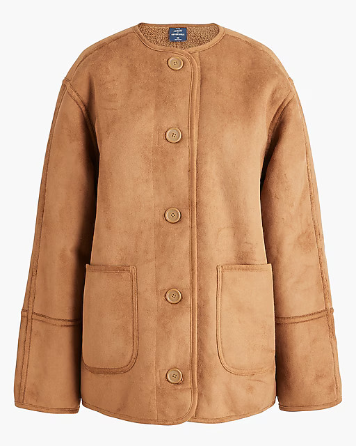 Reversible sherpa and faux-suede jacket | J.Crew Factory