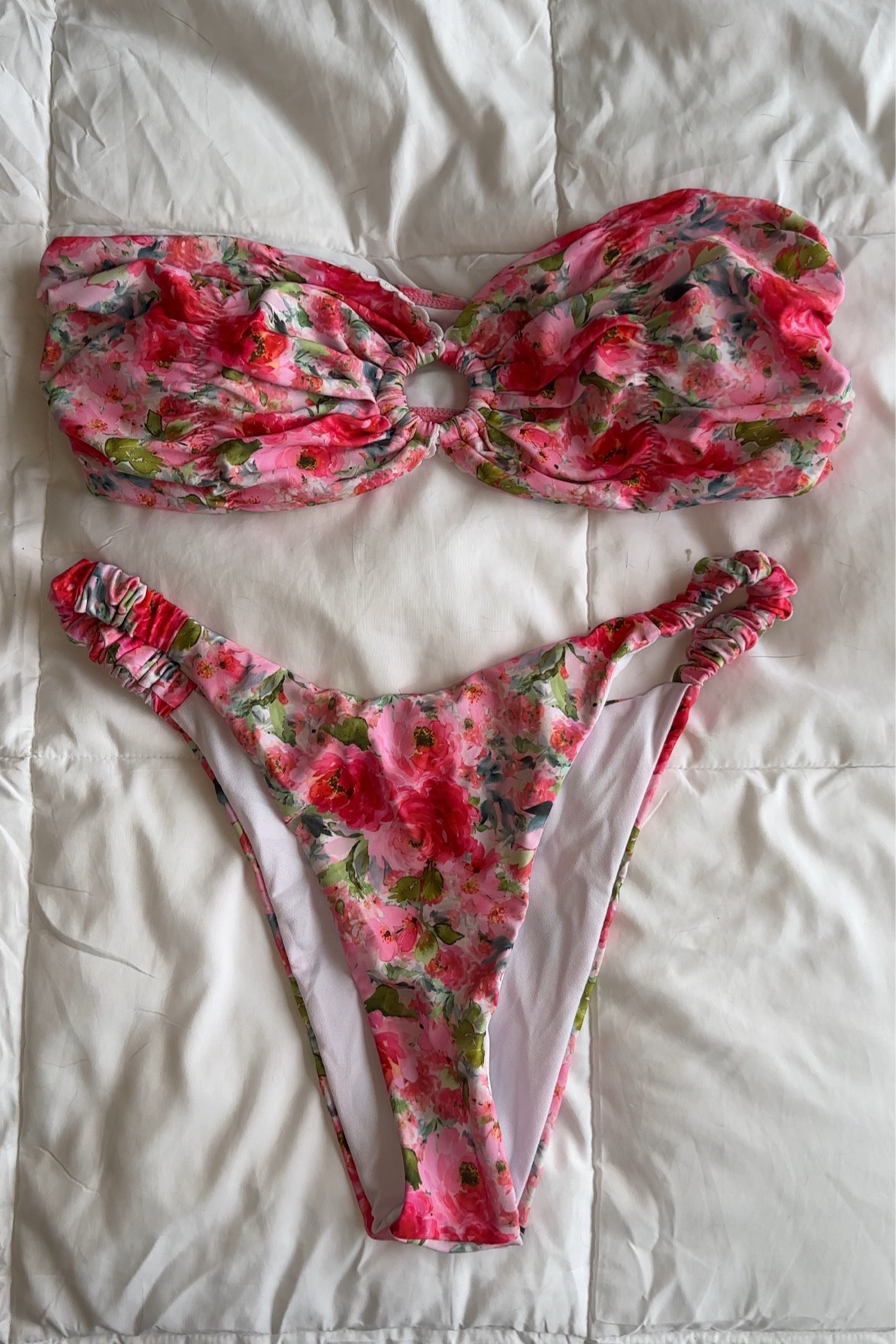 Pink floral strapless high waisted bikini from Amazon- summer - bathingsuit

#LTKSeasonal #LTKfindsunder50 #LTKtravel